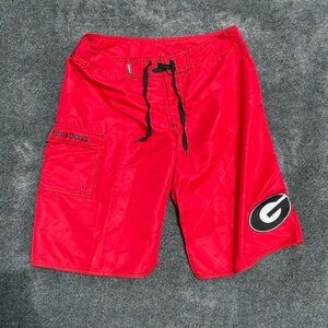 Georgia Bulldogs red swim trunks size 33 pool wear, sports team